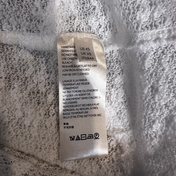 Free people xs Ocean Air Hacci ivory long sleeve gauzy beachy coastal blouse - Picture 7 of 12